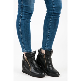 Fekete tornacipő cipzárral 1