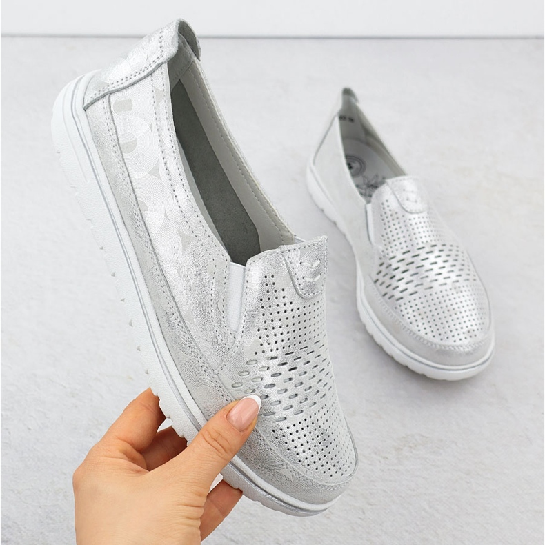 Evento Női bőrcipő nyitott ezüst esemény 1653 1