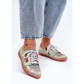 Női bőr cipő maciejka 06791-09 világoszöld 2