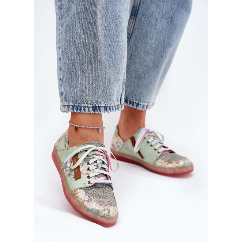 Női bőr cipő maciejka 06791-09 világoszöld 2