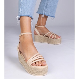 Bézs espadrilles a platformon 2