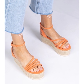 Narancssárga espadrilles a platformon 1