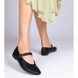 Fekete női balerinák egy csatgal 2 Fekete női balerinák egy csatgal 2