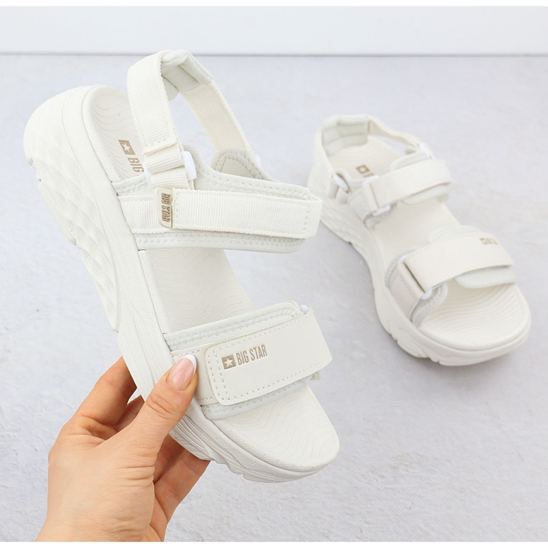 Big Star RR274A076 női tépőzáras sportszandál bézs 1