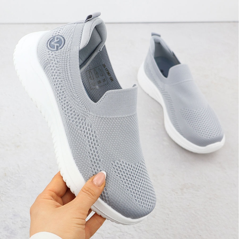 A női sportcipő csúszott szürke Vinceza 17367 1