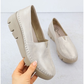 Női bőrcipő az Arany Wedge Filippo 6161 -en aranysárga 1