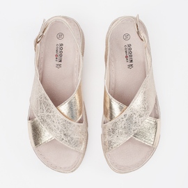 Goodin Arany lapos szandál aranysárga 1 Goodin Arany lapos szandál aranysárga 1