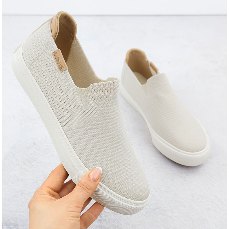 Big Star A textil cipők csúsznak a bézs nagy csillagon RR274721 1