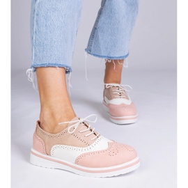 Rózsaszín klasszikus oxford cipő 1