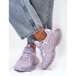 Női bőr cipők goe rr2n4081 lila 1