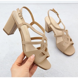 Női szandál a bézs sergio leone sk884 postán 1