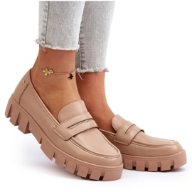 Vinceza Női öko bőr cipők bőr bézs betét 4