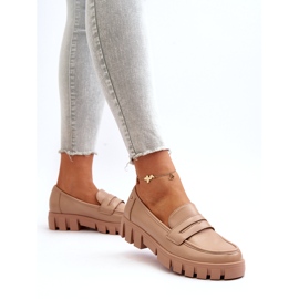 Vinceza Női öko bőr cipők bőr bézs betét 2