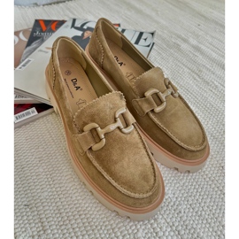 S.Barski Női velúr mokaszinok egy díszes TW117 olajbogyó zöld 5