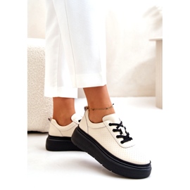 Vinceza Női sportcipő a platformon természetes bőr bézs 41470 Vinceeza 1