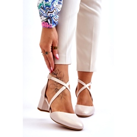 Sergio Leone magassarkú pumpák SK824 Pearl Beige bézs 1