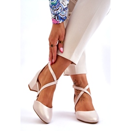 Sergio Leone magassarkú pumpák SK824 Pearl Beige bézs 2