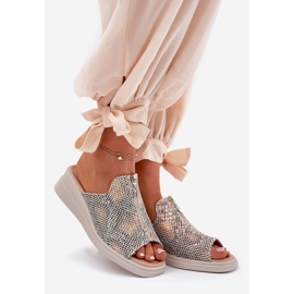 Női ékek ékkel kastélyállat -mintázatú bézs 1