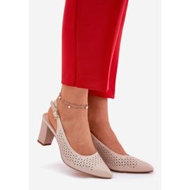 Nyílt szandál hegyes lábujjakkal a Sergio Leone SK163 Sergio SK163 oszlop bézs 1