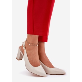 Kényelmes szivattyúk a Sergio Leone SK162 gyöngy oszlopon bézs 1