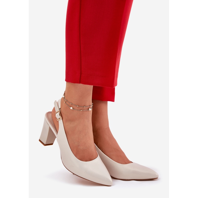 Kényelmes szivattyúk a Sergio Leone SK162 gyöngy oszlopon bézs 1