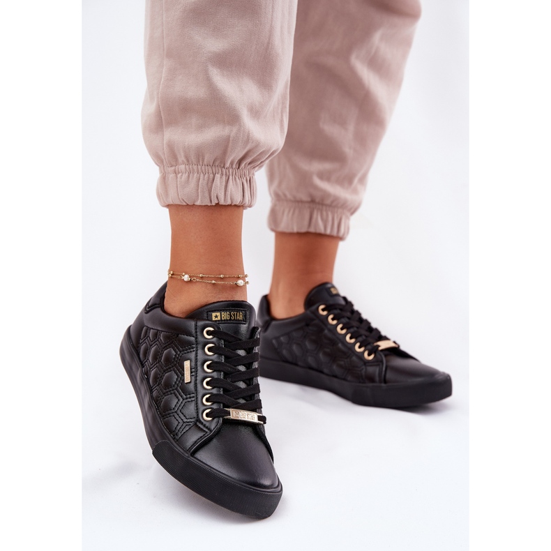 Női cipők öko bőrrel Big Star RR274323 fekete 2