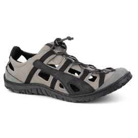 Olivier Férfi bőr cipő, levegős kerékpár 262Kz szürke 1