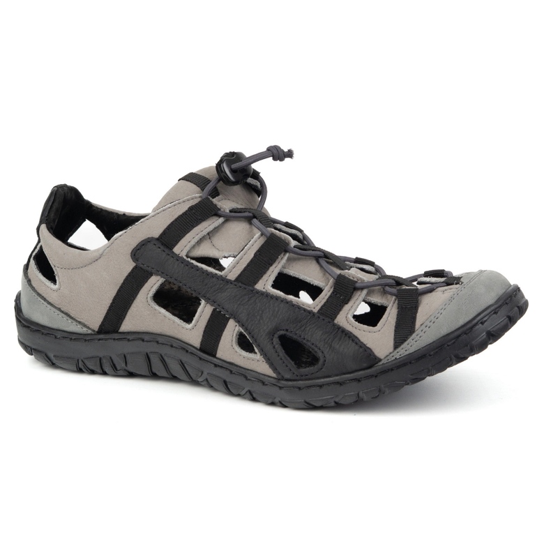 Olivier Férfi bőr cipő, levegős kerékpár 262Kz szürke 1