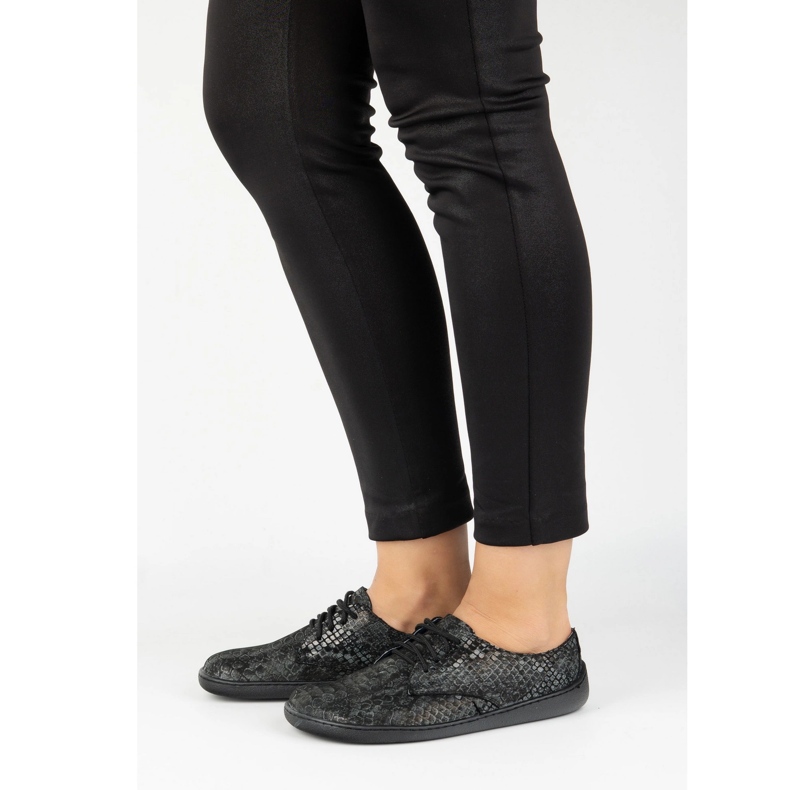 Olivier Mezítláb nők minimalista cipők 1288pol fekete kígyó 1