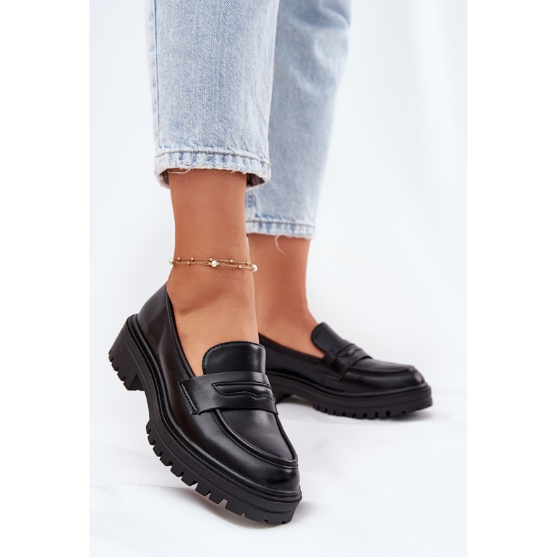 Evento Klasszikus női cipők öko bőr fekete 2