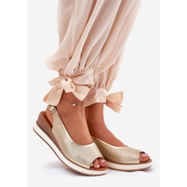 ARTIKER Bőrszandál horgonyzó Artker 56C2312 Zlotys aranysárga 1