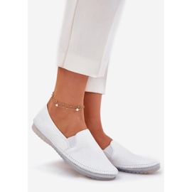 Maciejka bőr balerinák t3512-11 fehér 1