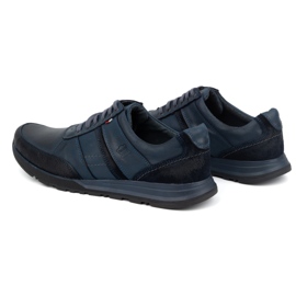 Antex Férfi bőr fűzős cipő Sport Style 310GT kék 4