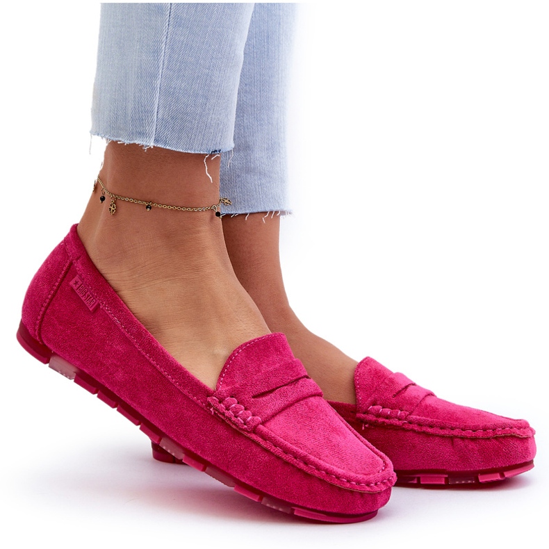 Női Eco Suede mokaszin Big Star NN274934 Memory Foam System fukszia rózsaszín 4 Női Eco Suede mokaszin Big Star NN274934 Memory Foam System fukszia rózsaszín 4