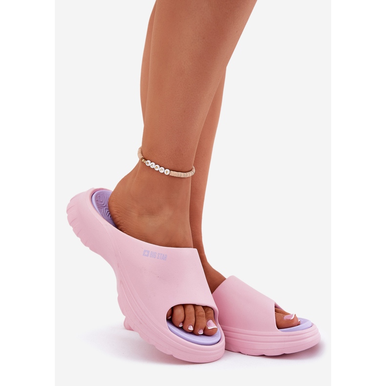 Big Star RR274A587 női hab nyári papucs rózsaszín 1