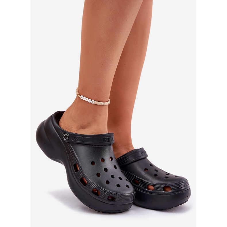 Big Star A női hab papucs a hatalmas talp nagy csillagon RR274A118 fekete 1