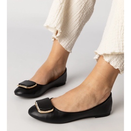 Fekete női balerinák cirkonokkal 1 Fekete női balerinák cirkonokkal 1