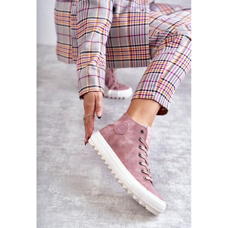 Big Star Női nagy csillag cipők magas szigetelt rózsaszín EE274113 1