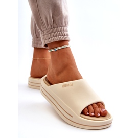 Női papucsok a Big Star platformon NN274A034 Bézs 2