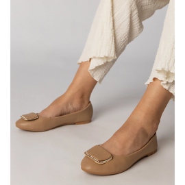 Barna női balerinák cirkonokkal 1