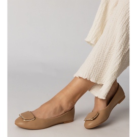 Barna női balerinák cirkonokkal 2