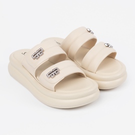 Seastar Könnyű -Beige női papucs a platformon bézs 1