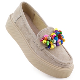 Bőrös -saferek a peronon, bézs bézs filippo dp6765 2