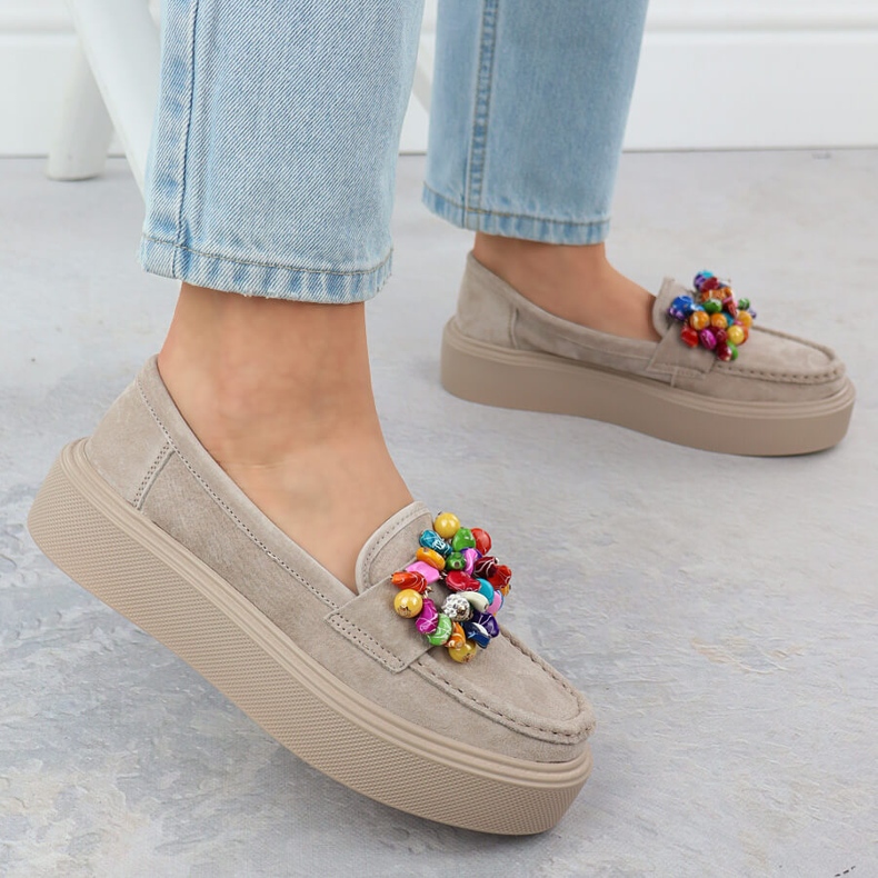 Bőrös -saferek a peronon, bézs bézs filippo dp6765 5 Bőrös -saferek a peronon, bézs bézs filippo dp6765 5