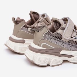 Cipők sportcipő khaki tépőzárat bézs 2