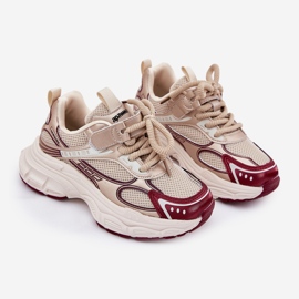 Gyerek cipők egy vastag arany talpon aranysárga 1