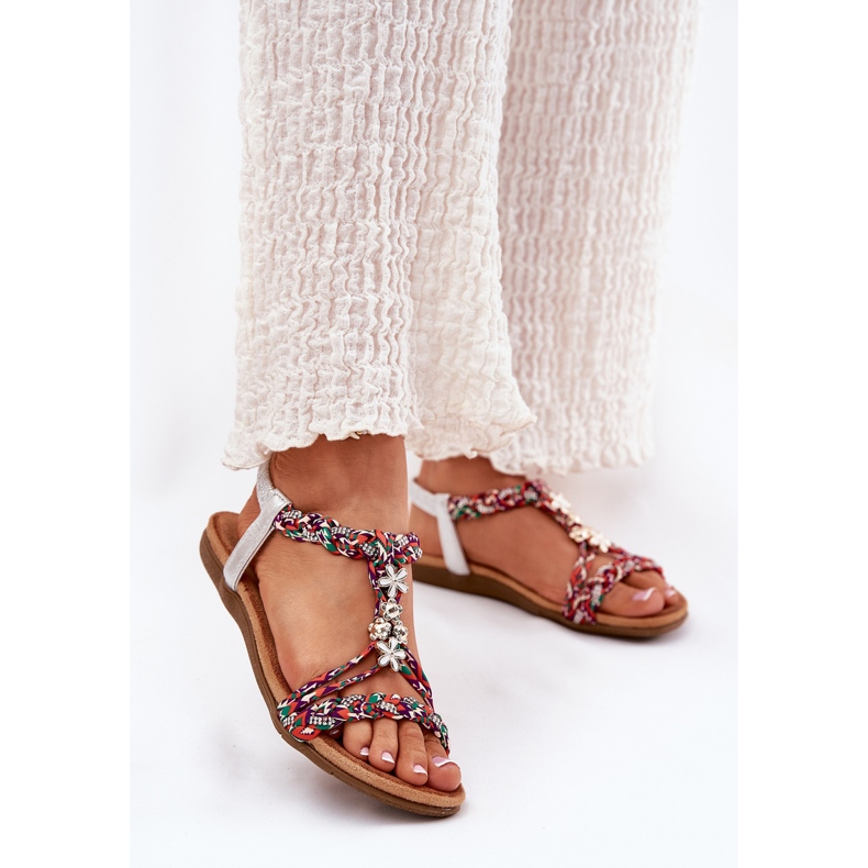 Lapos női szandál fonott csíkokkal és csapokkal Artiker 54C1322 Multikolor sokszínű 2