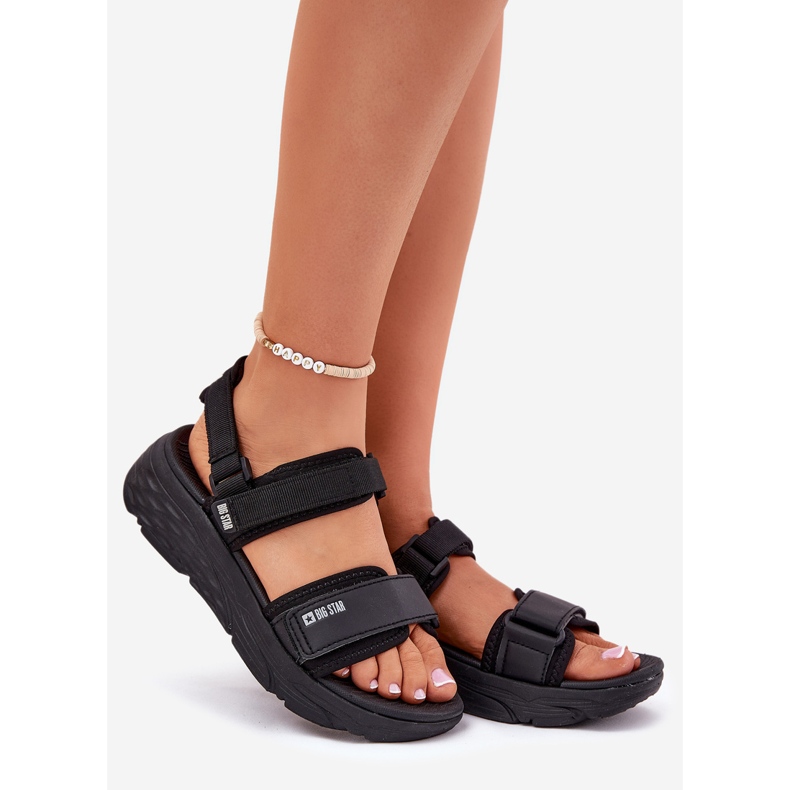 Női sportszandál a Big Star RR274A077 fekete platformon 1