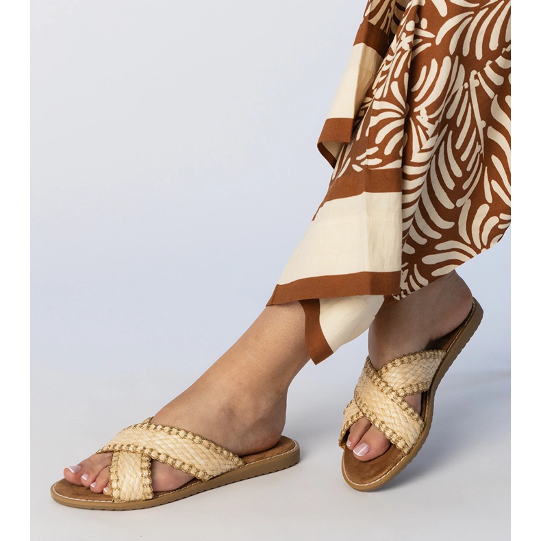 Bézs női női papucs 2