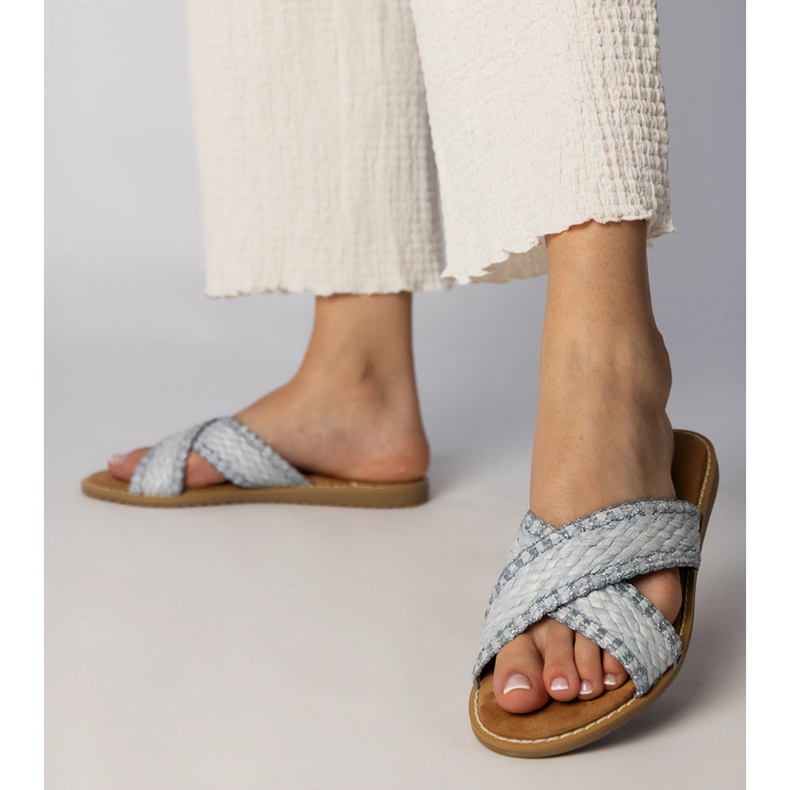 Kék női női papucs 1